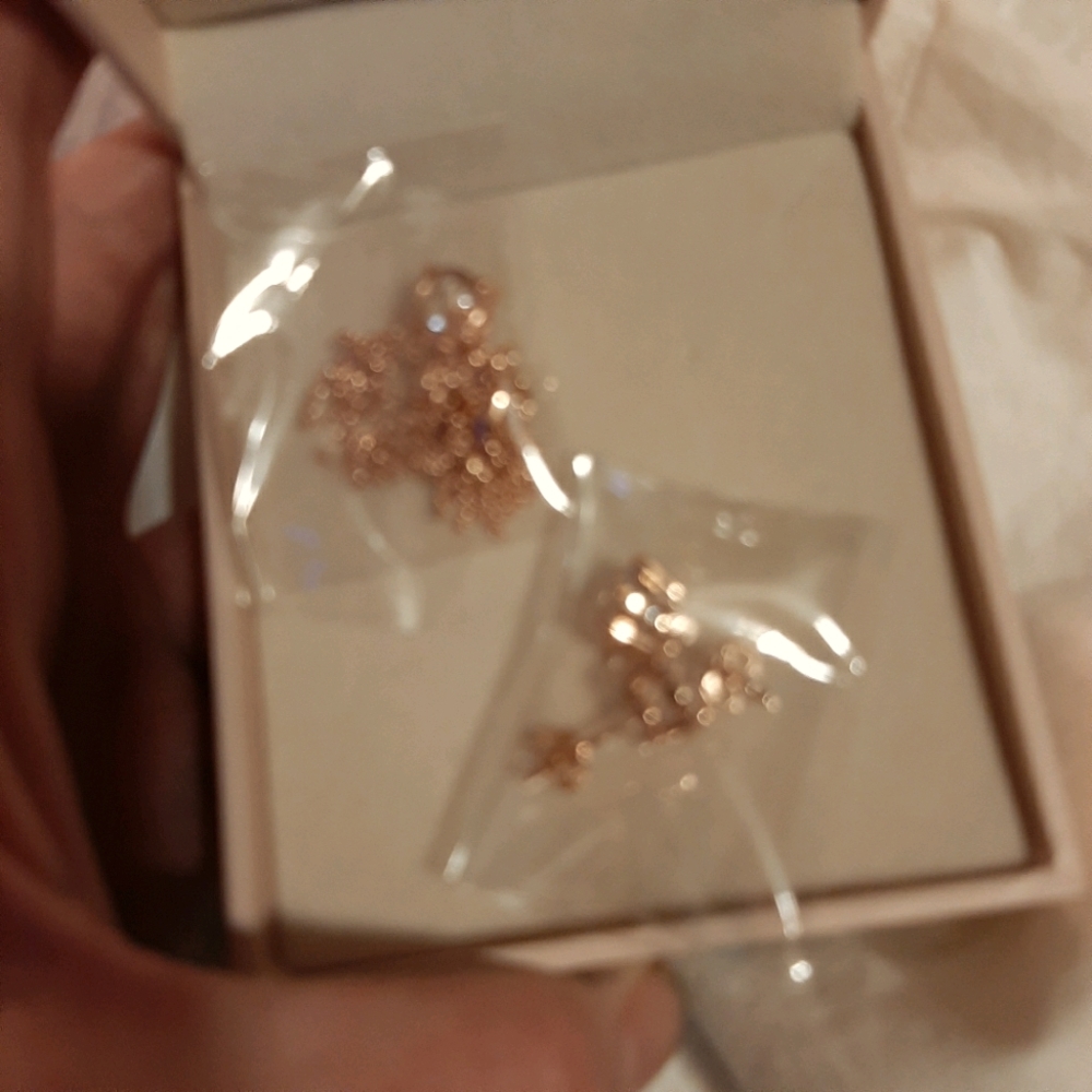 Matching necklace and earrings
